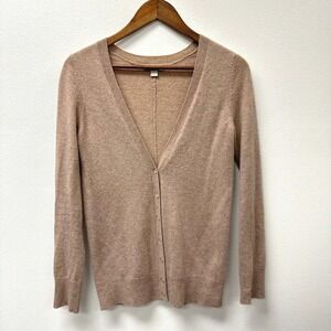 Gap V-Neck Cashmere Button Up Cardigan Oat Size S